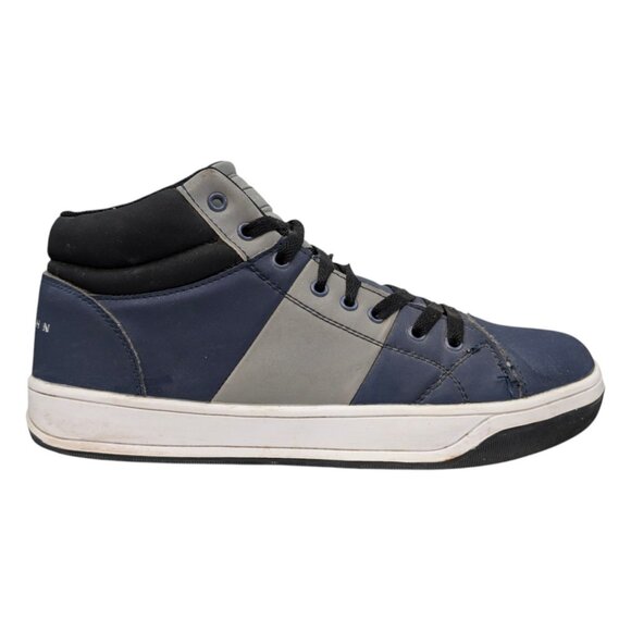 Sean John Hardlined Sneakers Mens Blue Grey Mid Top Lace Up Size 9.5 - Picture 1 of 12